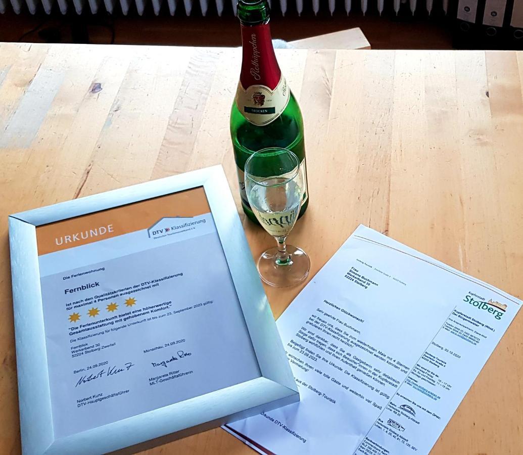 Haus Am Hang; Ferienwohnung Fernblick Stolberg  Kültér fotó